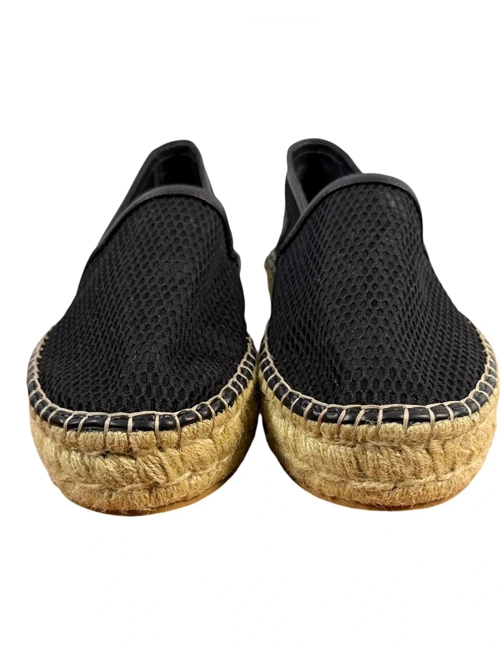 Steve Madden Batwalk Black Mesh Espadrille Platform Loafers Women’s 9.5